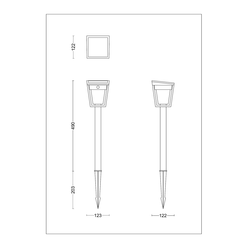 Philips - LED-aurinkolamppu anturilla NISSA LED/1,8W/3,7V 2600 mAh 3000K IP44