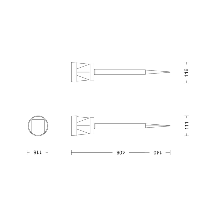 Philips - LED-aurinkolamppu AVERY LED/1,8W/3,7V 2600 mAh 2700K IP44