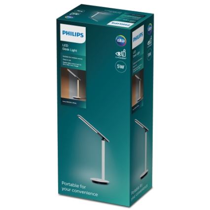 Philips - LED Himmennettävä kosketuspöytävalaisin ROCK LED/5W/5V 1800mAh