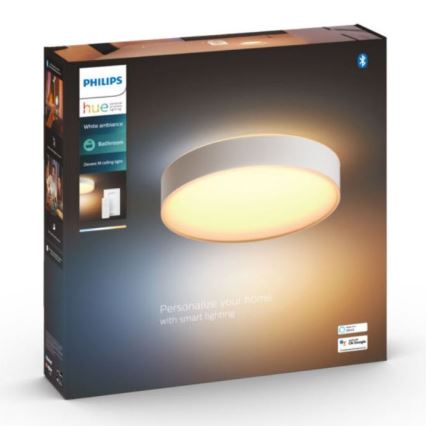 Philips - LED Himmennettävä kylpyhuone valo Hue DEVERE LED/19,2W/230V IP44 d. 381 mm 2200-6500K + kaukosäädin