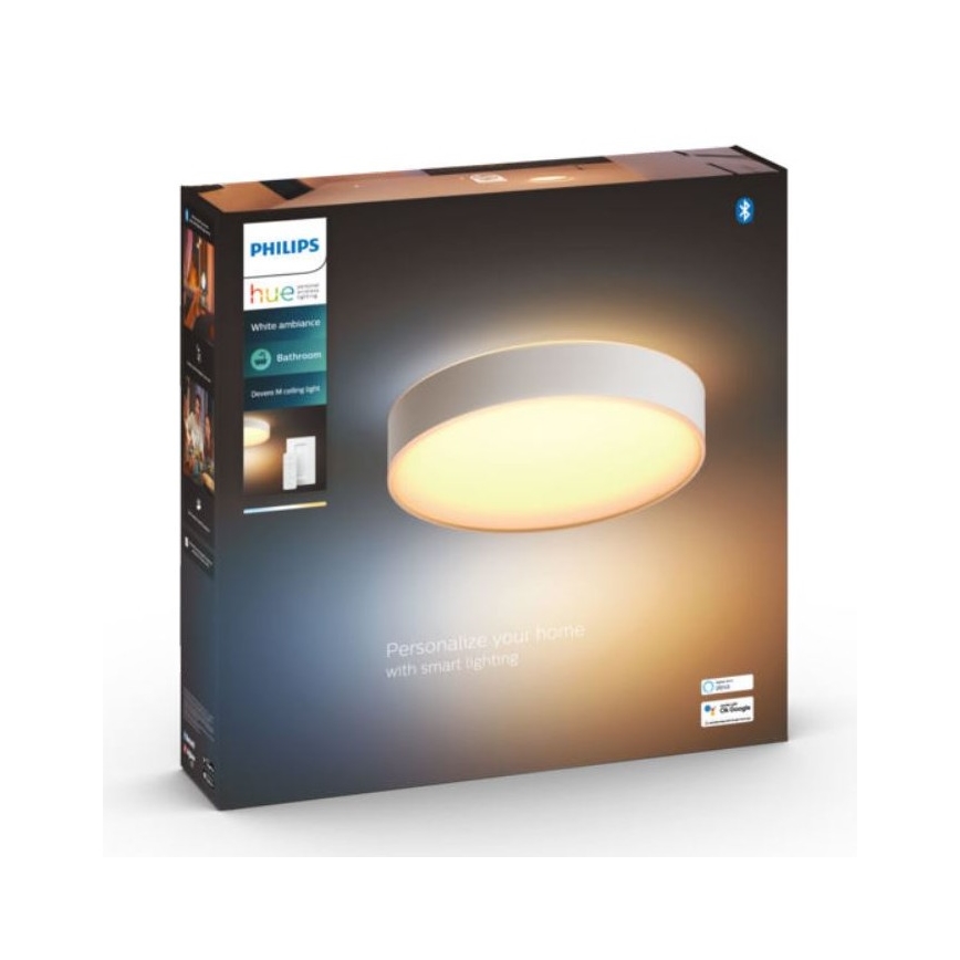 Philips - LED Himmennettävä kylpyhuone valo Hue DEVERE LED/19,2W/230V IP44 d. 381 mm 2200-6500K + kaukosäädin