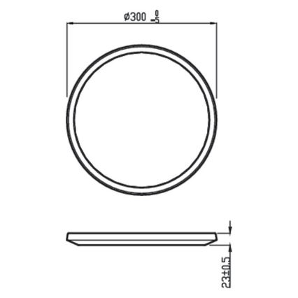 Philips - LED-himmennettävä kylpyhuoneen kattovalaisin SCENE SWITCH LED / 18W / 230V IP44 2700K