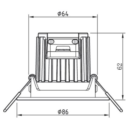 Philips - LED Himmennettävä kylpyhuonevalo ABROSA 1xLED/9W/230V IP44
