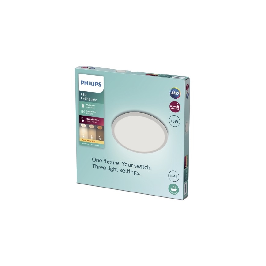 Philips - LED-himmennettävä kylpyhuonevalo SCENE SWITCH LED / 15W / 230V IP44