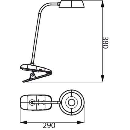 Philips - LED Himmennettävä lamppu pidikkeellä DONUTCLIP LED/3W/5V CRI 90 valkoinen