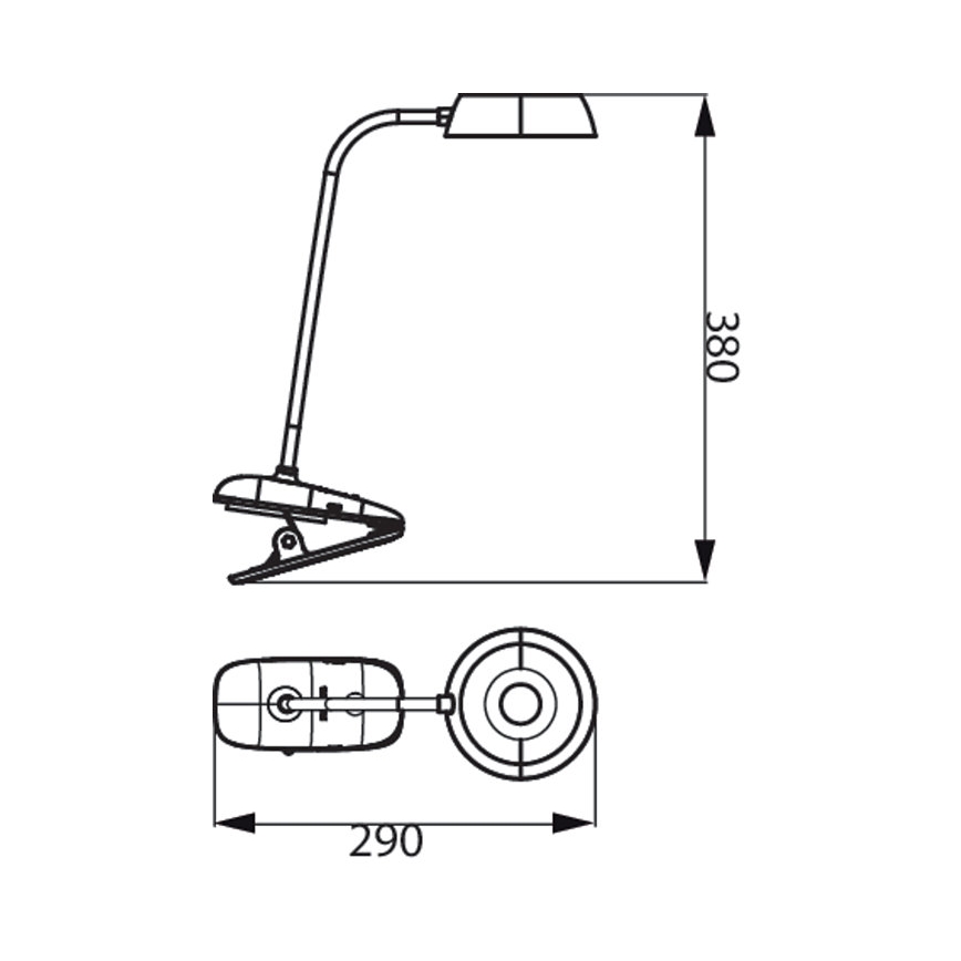 Philips - LED Himmennettävä lamppu pidikkeellä DONUTCLIP LED/3W/5V CRI 90 valkoinen