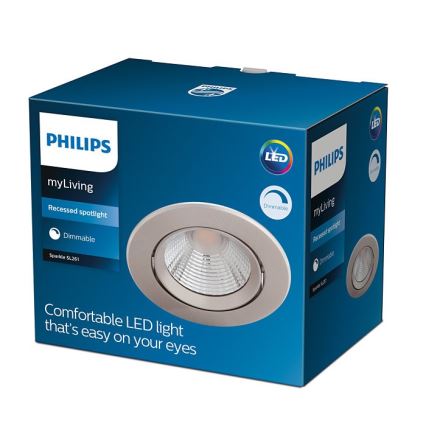Philips - LED-himmennettävä upotettava valo SPARKLE LED / 5,5W / 230V