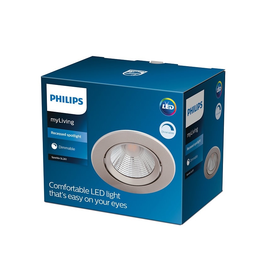 Philips - LED-himmennettävä upotettava valo SPARKLE LED / 5,5W / 230V