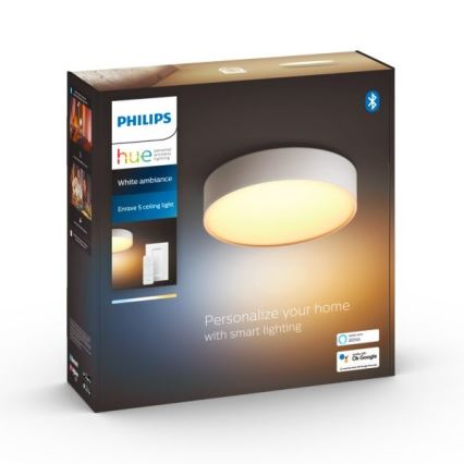 Philips - Himmennettävä LED-kattovalaisin Hue LED/9,6W/230V 2200–6500K halkaisija 261 mm valkoinen + kauko-ohjaus