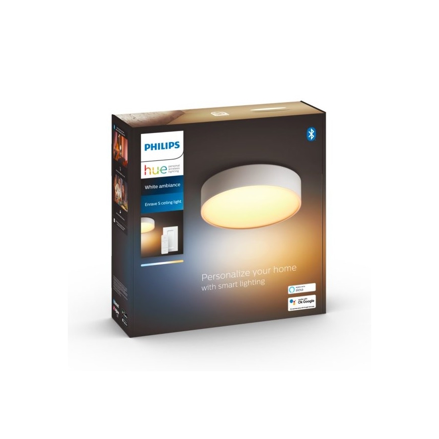 Philips - Himmennettävä LED-kattovalaisin Hue LED/9,6W/230V 2200–6500K halkaisija 261 mm valkoinen + kauko-ohjaus