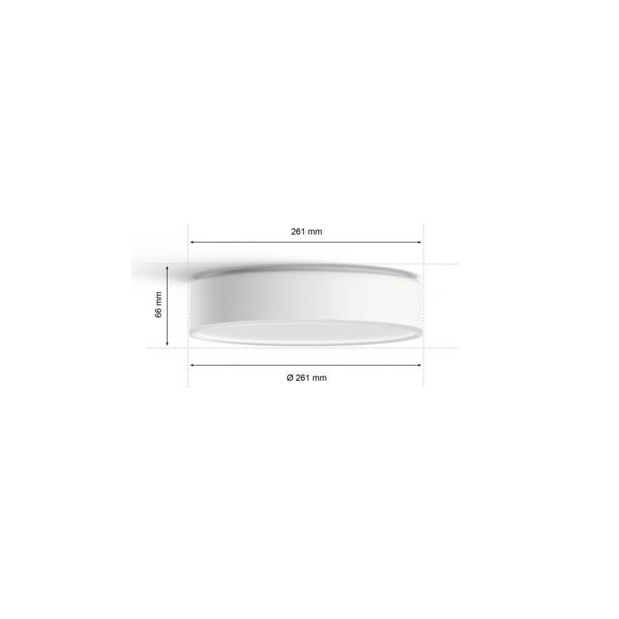 Philips - Himmennettävä LED-kattovalaisin Hue LED/9,6W/230V 2200–6500K halkaisija 261 mm valkoinen + kauko-ohjaus