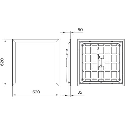 Philips - LED-kattopaneeli PROJECTLINE LED/36W/230V 62x62 cm