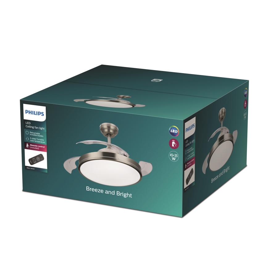 Philips - LED-kattotuuletin LED/35W/230V 5500/4000/2700K + kaukosäädin