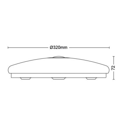 Philips - LED-kattovalaisin anturilla LED/16W/230V 2700K