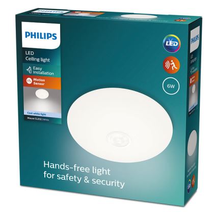 Philips - LED-kattovalaisin anturilla MAUVE LED/6W/230V 4000K