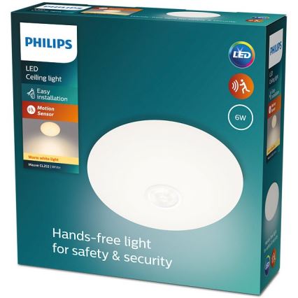 Philips - LED Kattovalaisin anturilla MAUVE LED/6W/230V