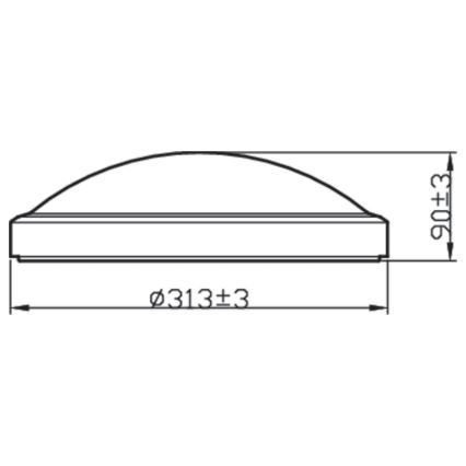 Philips - LED-kattovalaisin BALANCE LED / 17W / 230V IP44