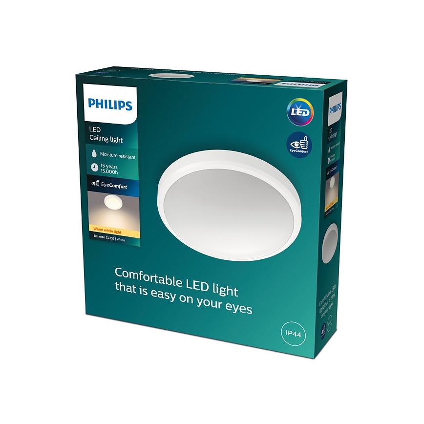 Philips - LED -kattovalaisin BALANCE LED / 17W / 230V IP44