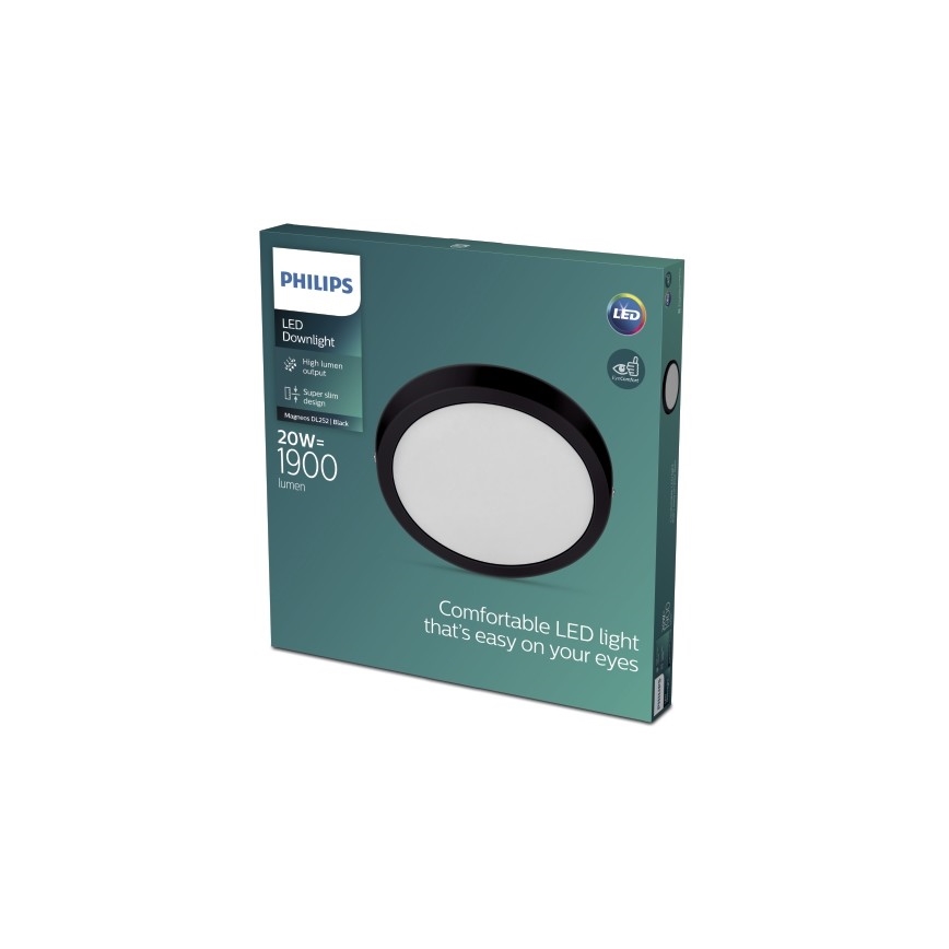 Philips - LED-kattovalaisin MAGNEOS LED / 20W / 230V 2700K musta