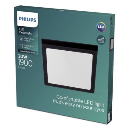 Philips - LED-kattovalaisin MAGNEOS LED / 20W / 230V 2700K musta