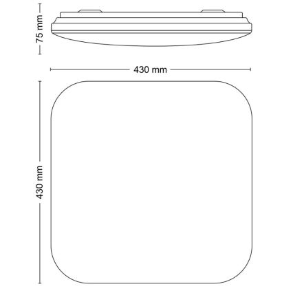 Philips - LED-kattovalaisin LED/24W/230V 2700K