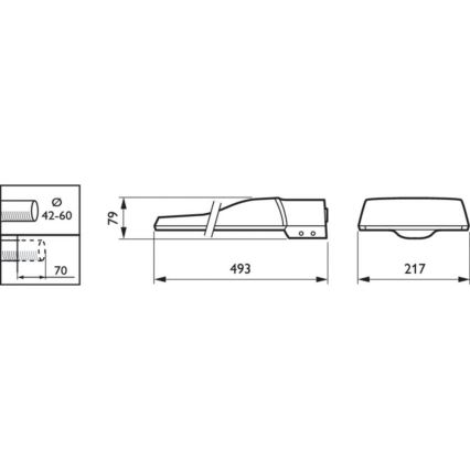 Philips BRP102 LED55/740 II DM 42-60A - LED-katuvalo CORELINE MALAGA LED/39W/230V IP65 4000K