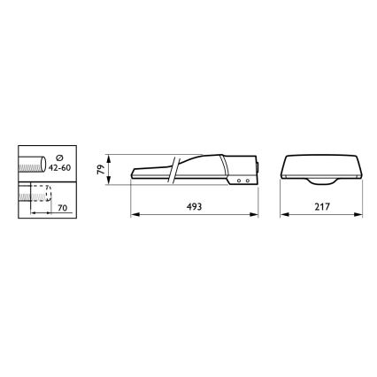 Philips - LED-katuvalo CORELINE MALAGA LED/69W/230V 4000K IP65