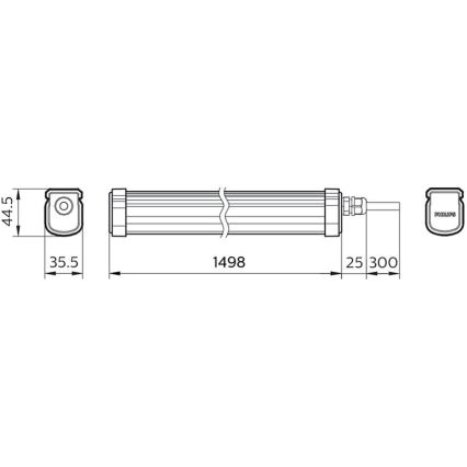 Philips - LED Kestävä valo PROJECTLINE LED/54W/230V IP65