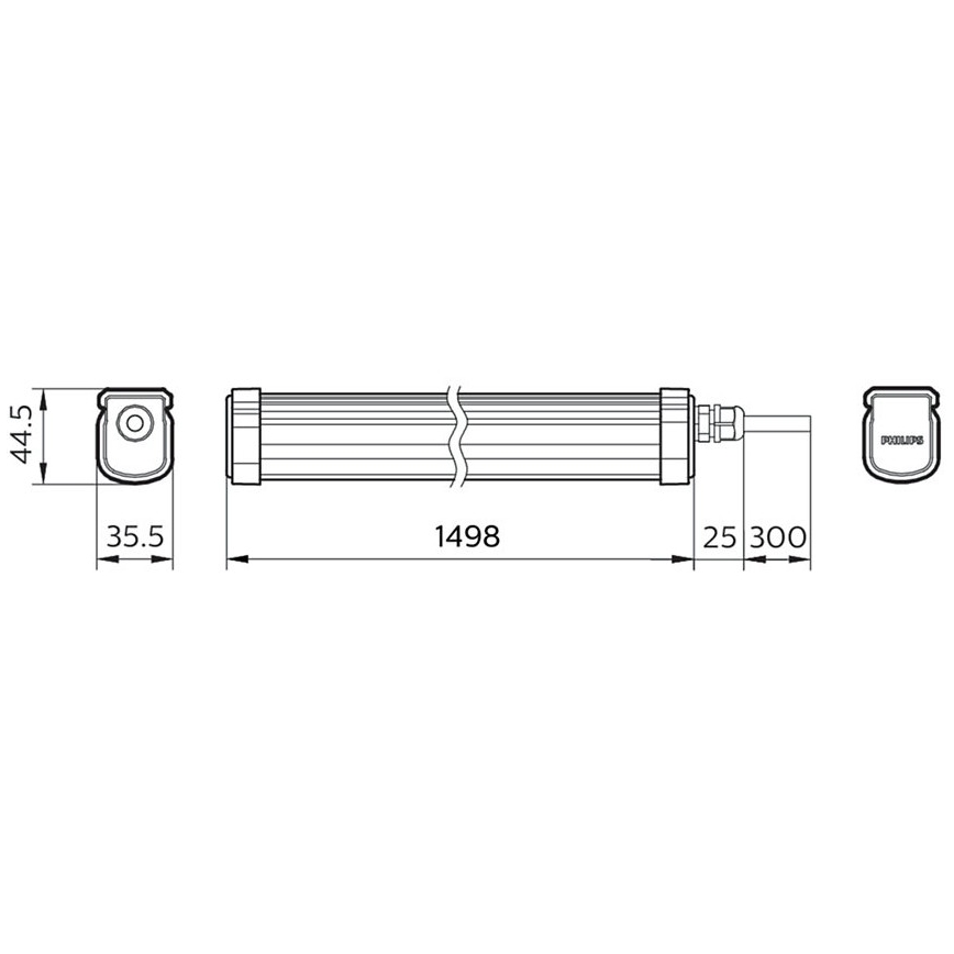 Philips - LED Kestävä valo PROJECTLINE LED/54W/230V IP65