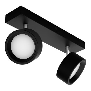 Philips - LED-kohdevalaisin 2xLED/5,5W/230V musta