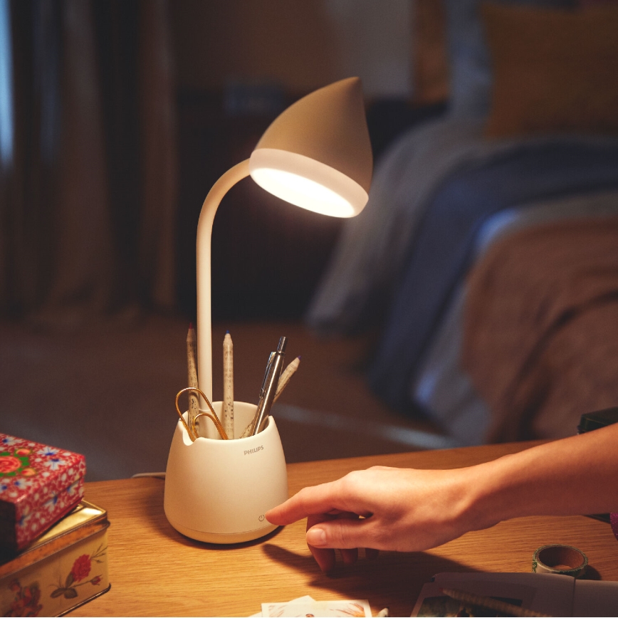Philips - LED Himmennettävä kosketuspöytävalaisin HAT LED/4,5W/5V 3000/4000/5700K CRI 90