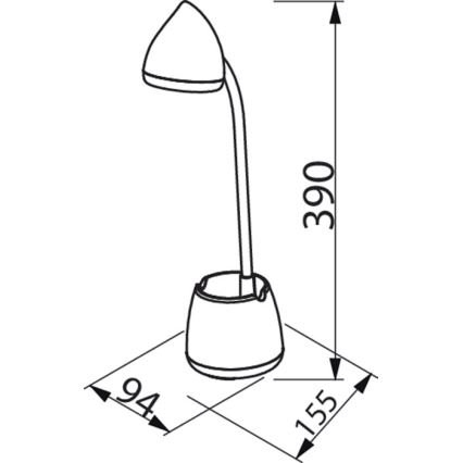 Philips - LED Himmennettävä kosketuspöytävalaisin HAT LED/4,5W/5V 3000/4000/5700K CRI 90