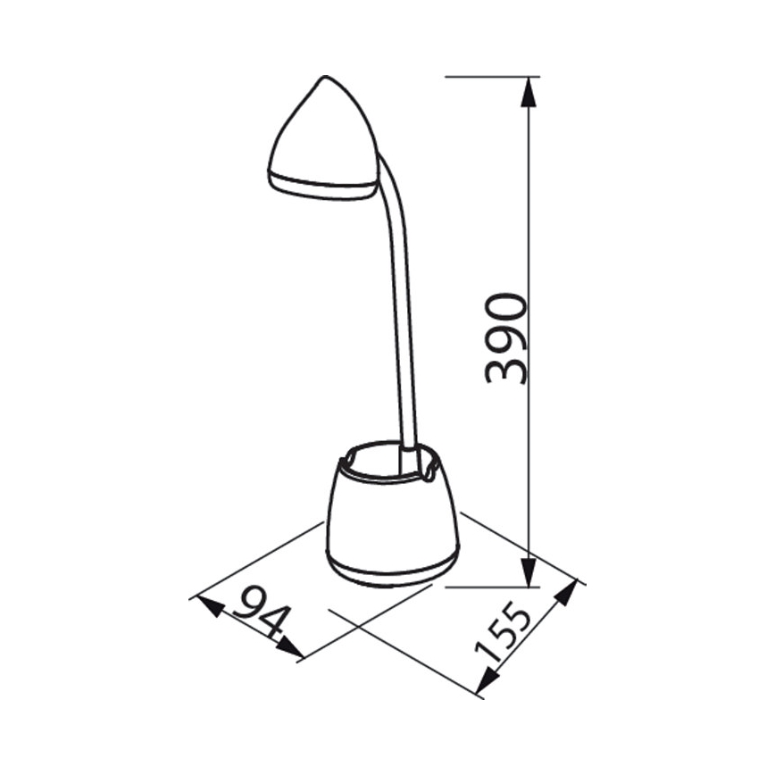 Philips - LED Himmennettävä kosketuspöytävalaisin HAT LED/4,5W/5V 3000/4000/5700K CRI 90