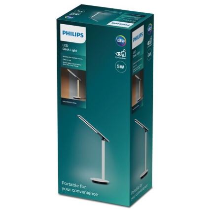 Philips - LED Himmennettävä kosketuspöytävalaisin IVORY LED/5W/5V 2700/3600/5000K CRI 90