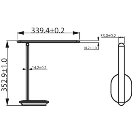 Philips - LED Himmennettävä kosketuspöytävalaisin IVORY LED/5W/5V 2700/3600/5000K CRI 90