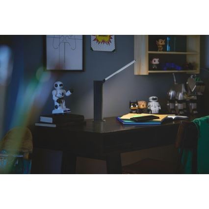 Philips - LED Kosketushimmennettävä pöytävalaisin AMBER LED/5W/5V musta