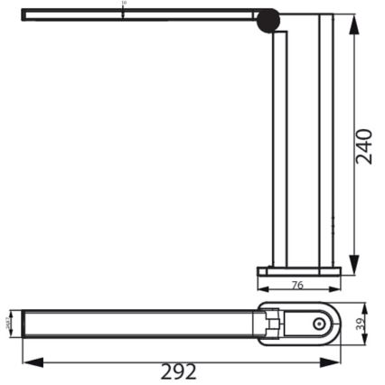 Philips - LED Kosketushimmennettävä pöytävalaisin AMBER LED/5W/5V valkoinen