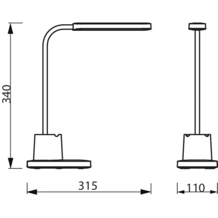 Philips - LED Kosketushimmennettävä pöytävalaisin BUCKET LED/7W/5V 3000/4000/5700K CRI 90