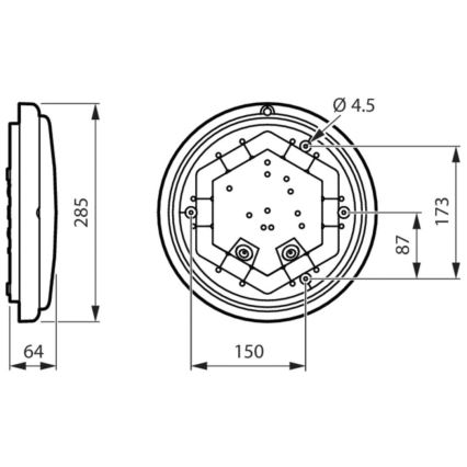 Philips - LED Kylpyhuoneen seinävalo LEDINAIRE LED/11W/230V 4000K IP65