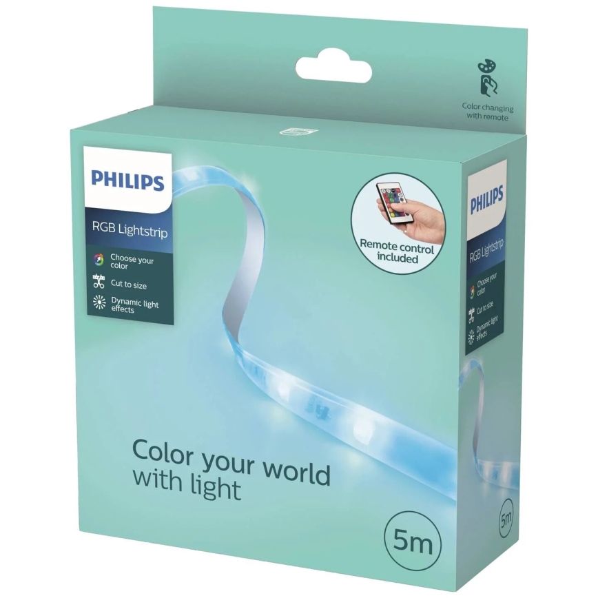 Philips - LED RGBW himmennettävä nauha 5m LED/12W/230V + kaukosäädin