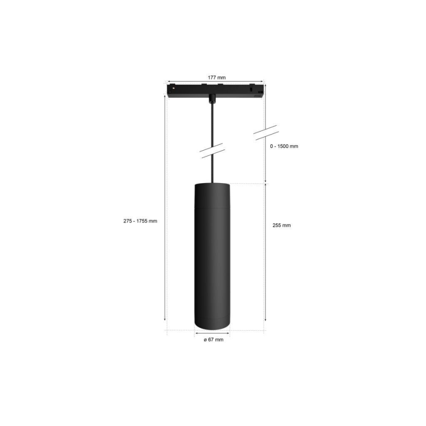 Philips - LED RGB Himmennettävä kattokruunu johdossa kiskojärjestelmään Hue PERIFO LED RGB/5,2W/24V 2000-6500K