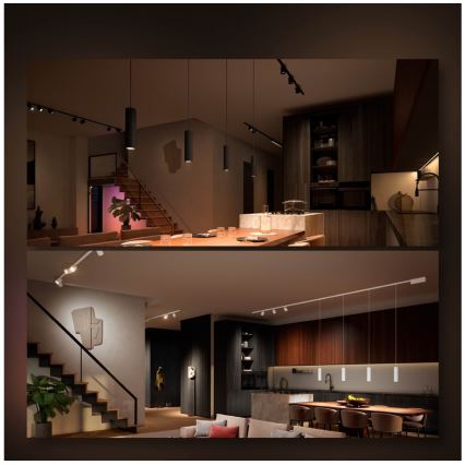Philips - LED RGB Himmennettävä kattokruunu johdossa kiskojärjestelmään Hue PERIFO LED RGB/5,2W/24V 2000-6500K