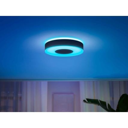 Philips - LED RGB Himmennettävä kattovalo Hue INFUSE LED/33,5W/230V 2000-6500K d. 381 mm musta
