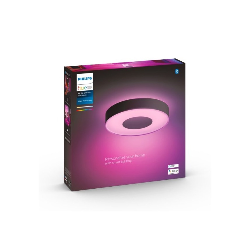 Philips - LED RGB Himmennettävä kattovalo Hue INFUSE LED/33,5W/230V 2000-6500K d. 381 mm musta