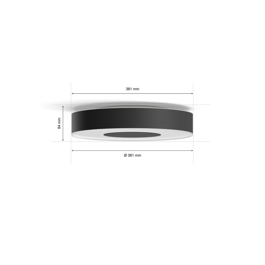 Philips - LED RGB Himmennettävä kattovalo Hue INFUSE LED/33,5W/230V 2000-6500K d. 381 mm musta