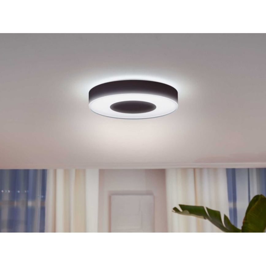 Philips - LED RGB Himmennettävä kattovalo Hue INFUSE LED/52,5W/230V 2000-6500K d. 425 mm musta