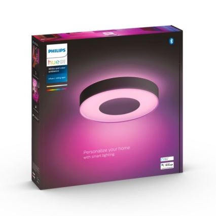 Philips - LED RGB Himmennettävä kattovalo Hue INFUSE LED/52,5W/230V 2000-6500K d. 425 mm musta