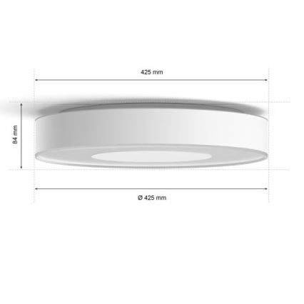 Philips - LED RGB Himmennettävä kattovalo Hue INFUSE LED/52,5W/230V 2000-6500K d. 425 mm valkoinen