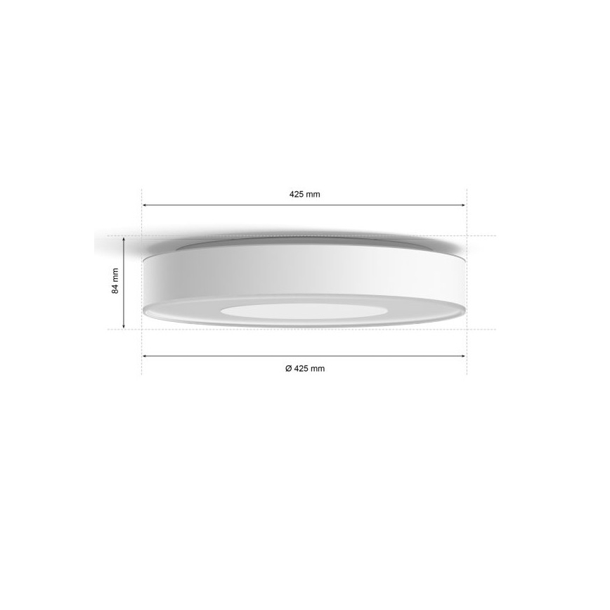 Philips - LED RGB Himmennettävä kattovalo Hue INFUSE LED/52,5W/230V 2000-6500K d. 425 mm valkoinen