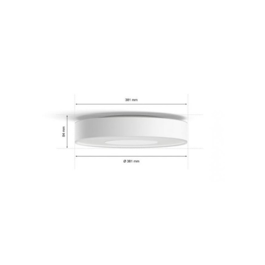 Philips - LED RGB Himmennettävä kylpyhuone valo Hue XAMENTO LED/33,5W/230V IP44 d. 381 mm 2000-6500K